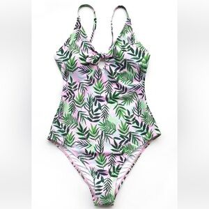 XXL CUPSHE FANTASTIC DREAMS HAWAIIAN‎ PRINT ONE-PIECE FULL COVERAGE SWIMSUIT NWT